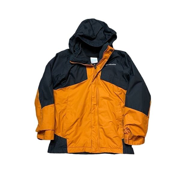 COLUMBIA 3-IN-1 INTERCHANGE WINTER JACKET Orange Black Size Medium